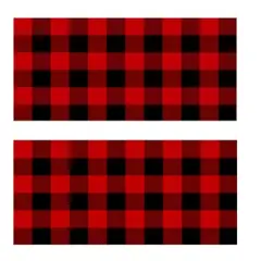 Red Plaid Birthday - Cake Side Border Side Strips Select the size using the "Customize" button