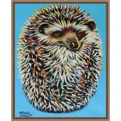 Blue Hedgehog by Carolee Vitaletti Framed Canvas Wall Art