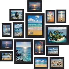 15 pack Picture Frames Gallery Wall Frame Set Wall Art Decor for Home Decoration,Hanging or Tabletop Display,Include Multi-Size with Three 8x10, six 5x7, six4x6 Seller Assistant: Fetching data...