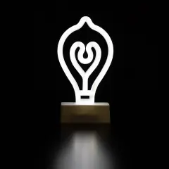 Northlight LED Bulb Neon Table Light - 8.5" White