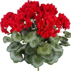 Summer Bushes Artificial Geraniums Flowers for Outdoors