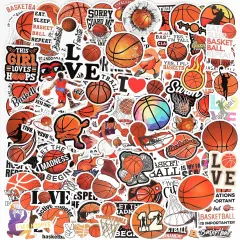 120 Pcs Basketball Stickers Cute Basketball Sticker Waterproof Vinyl Sticke for Water Bottles Laptop Skateboard Luggage Computer Stickes for Teens Girls Kids