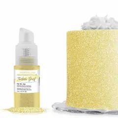 Bakell - Neon Yellow Tinker Dust Edible Glitter (25g, 1x Spray Pump) for Food, Desserts, and Beverages!