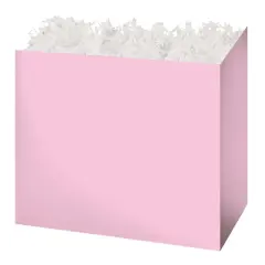 Pack/6: Light Pink Basket Box - 8-1/4 x 4-3/4 x 6-1/4"