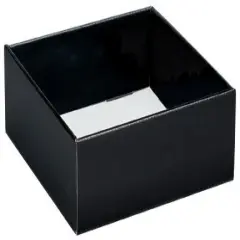 Pack/6: Black Decorative Trays - 8 x 8 x 3"