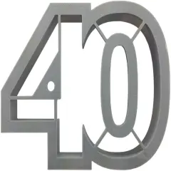 Number 40 Cookie Cutter 4 Inch Hand Made In The USA