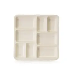 Pintar Ceramic Watercolor Paint Palette Tray - 8 Well Ceramic Palette | 7"&times; 7"&times; 0.9" Paint Pallet | Durable Watercolor Palette Tray for Oil, Acrylic, Gouache & All Water-Based Paints