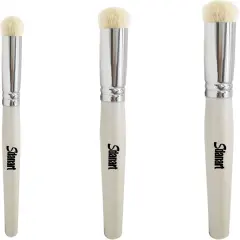 Drybrush Set Hobby Drybrush Paint Brush,Detail Paint Brush Set,3 pcs Professional Art and Advanced Acrylic Paint Brushes for Tabletop&Wargames Miniature Watercolor Oil Painting,Model（White）