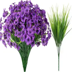 16pcs Outdoor Summer Bushes Artificial Flowers UV Resistant Fake Flowers Bulk Artificial Flowers