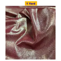 Burgundy Spandex Gold Sparkly Shimmer Stretch Fabric