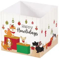 Pack/6: Happy Howlidays Square Party Favor Box - 3-3/4 x 3-3/4 x 3-3/4"