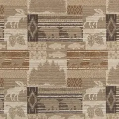 Moose Neutral - Beige & Taupe,Brown Novelty Upholstery Fabric 54 Inches"