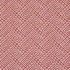 Watermelon - Coral & Peach Abstract & Geometric,Greek Key Upholstery Fabric 54 Inches"