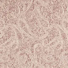 Paisley Crimson - Red & Burgundy Paisley Upholstery Fabric 54 Inches"