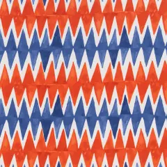 Fiesta - Blue,Orange & Rust Abstract & Geometric Upholstery Fabric 54 Inches"