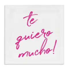 Stupell Industries Te Quiero Mucho Rosa Canvas Wall Art