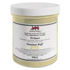 Michael Harding Non-Absorbent Acrylic Primer - Titanium Buff, 500 ml, Jar