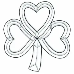 6-3/4" x 7-1/4" Exquisite Clear Glass Shamrock Cluster EC126