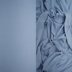 1 Yard 8x3 Yummy Rib Solid Knit Fabric, 58/60&Prime; Wide Polyester Spandex Blend BABY BLUE