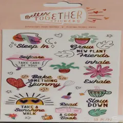 Better Together Self-Care Flat Stickers - 2 Sheets