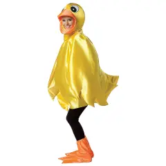 Yellow Ducky Adult Costume Yellow Tunic Wings Hood Foot Covers