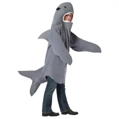 Shark Adult Costume One Piece Body Fins Teeth Halloween Outfit