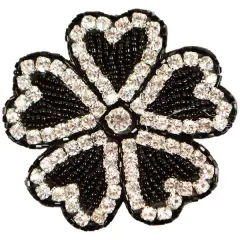 Radiant Beaded Rhinestone Flower Applique/Patch