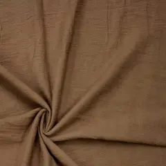 1 Yard Brown Cotton Gauze Apparel Fabric, Breathable 100% Cotton, 48/50&Prime; Wide