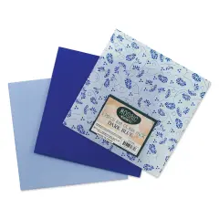 Mosaic Mercantile Opalescent Glass Pack - Dark Blue, 8" x 8", Pkg of 3