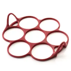 Norpro Silicone Silver Dollar Size Pancake / Egg Ring with Easy Lift Handles