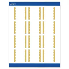 Avery Printable Square Labels, Gold Edge Dots, 2" x 2", Matte White Square Labels, Permanent, Laser/Inkjet, 120ct, Great for Product Labels