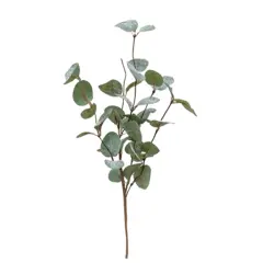 14" Crisp Air Eucalyptus Pick with Fabric-Covered Wire Stem