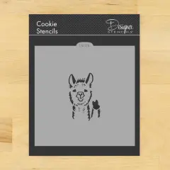 Llama Cookie & Craft Stencil | CM124 by Designer Stencils | Cookie Decorating Tools | Baking Stencils for Royal Icing, Airbrush, Dusting Powder | Craft Stencils for Canvas, Paper, Wood | Reusable Food Grade Stencil