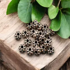 *100* 6x4mm Antique Copper Rondelle Spacer Beads