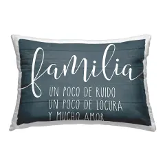 Stupell Industries Familia Y Mucho Amor Decorative Printed Throw Pillow