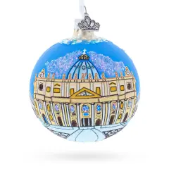 The Papal Basilica of Saint Peter, Vatican Glass Ball Christmas Ornament 3.25 Inches