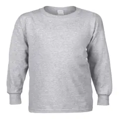 Gildan&reg; Youth Heavy Cotton Long-Sleeve T-Shirt SPORT GREY