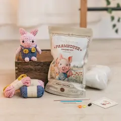 Hearth & Harbor Amigurumi Crochet Kit for Beginners Penny the Pig
