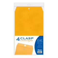 BAZIC Clasp Envelope 9" X 12" (4/Pack)