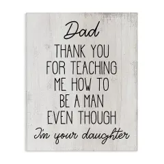 Stupell Industries Dad Thank You Phrase Canvas Wall Art