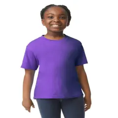 Gildan&reg; Youth Softstyle Short Sleeve Crew Neck T-Shirt PURPLE