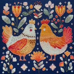 Counted Cross-stitch kit - Best hen friends