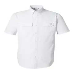 HUK&reg; Men's Creekbed Short Sleeve Shirt White