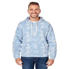 J America&reg; Triblend Pullover Fleece Hooded Sweatshirt CHMBRY ALOHA TRB