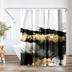 Americanflat 71" x 74" Shower Curtain, Drizzle Ii by PI Creative Art