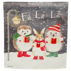 Fa La La Christmas Garden Flag 2 Sided Critters
