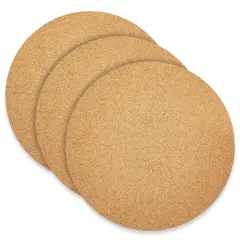 Juvale Plant Cork Mat, Round Planter Plate &ndash; 3-Pack 12-Inch Cork Coasters for Plants, Ideal for Indoor Pots, Surface Protection, and Decorative Home or Office Decor Settings Brown