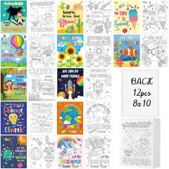 12 Pcs Pre Drawn Canvas for Painting - Motivational