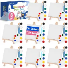 24 Pack Mini Canvas Painting Kit