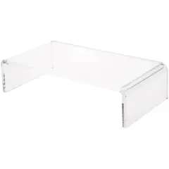 Plymor Clear Acrylic Rectangular Display Riser, 3" H x 12" W x 6" D (3/8" thick)